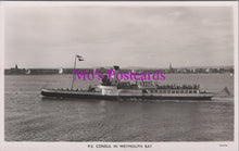 Load image into Gallery viewer, Shipping Postcard - Paddle Steamer Consul in Weymouth Bay  SW14637