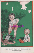 Load image into Gallery viewer, Comic Postcard - Children, Digging, Gardening, Artist Fred Spurgin SW14608