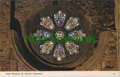 Wales Postcard - St David's Cathedral Rose Window   SW13608