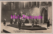Load image into Gallery viewer, Royalty Postcard - Lying-in-State of His Majesty The Late King George V - SW15400