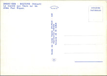 Load image into Gallery viewer, France Postcard - Flower Market, Beziers, Herault SW15927