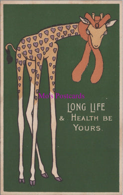 Animals Postcard - Giraffe, Long Life and Health Be Yours SW14222