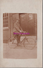 Load image into Gallery viewer, Road Transport Postcard - Man Riding His Bicycle  SW14227