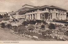 Load image into Gallery viewer, Vintage black and white photograph of a large building with gardens in front, labeled 'The Pavilion, Bournemouth'.