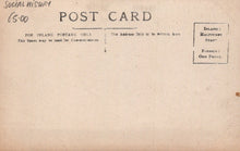 Load image into Gallery viewer, Vintage postcard with text and stamps on a beige background