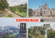 Load image into Gallery viewer, Scotland Postcard - Views of Edinburgh, The Castle, Princes Street Gardens VT579