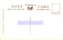 Load image into Gallery viewer, Back of a Valentine's Day postcard with branding and text