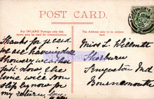 Load image into Gallery viewer, Vintage postcard with handwritten text and a stamp, featuring the word 'Postcard'.