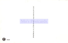 Load image into Gallery viewer, Back of a postcard with 'Mo's Postcards' branding and address information.