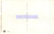 Load image into Gallery viewer, Back of a postcard with 'Mo's Postcards' branding on a light beige background