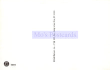 Load image into Gallery viewer, Back of a postcard with 'Mo's Postcards' branding and address information.