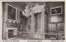 Load image into Gallery viewer, Middlesex Postcard - Hampton Court Palace, Queen's State Bedchamber SW17019