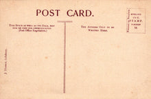 Load image into Gallery viewer, Back of a vintage postcard with text and stamps