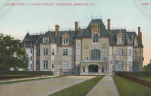 Load image into Gallery viewer, Vintage postcard of a large mansion labeled 'Ochre Point' in Newport, Rhode Island.
