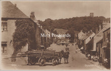 Load image into Gallery viewer, Somerset Postcard - Dunster Village. Timber Wagon. SX214