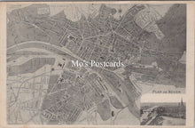 Load image into Gallery viewer, Maps Postcard - Map Showing a Plan of Rouen, France  SX137