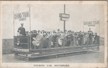 Load image into Gallery viewer, Lancashire Postcard - Touring Car, Southport   SX152