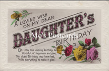 Load image into Gallery viewer, Greetings Postcard - A Loving Wish on My Dear Daughter's Birthday  SX335