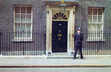 Load image into Gallery viewer, London Postcard - Policeman Outside 10 Downing Street   SW18370