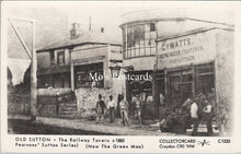 Load image into Gallery viewer, London Postcard - Old Sutton, The Railway Tavern c1885 - SW17539