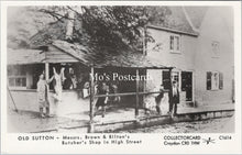 Load image into Gallery viewer, London Postcard - Old Sutton Butcher's Shop in High Street   SW17546