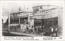 Load image into Gallery viewer, London Postcard - Old Sutton, The Railway Tavern c1885 -  SW17565