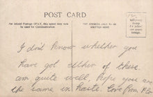 Load image into Gallery viewer, Vintage postcard with handwritten text on a beige background