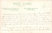 Load image into Gallery viewer, Vintage postcard with handwritten text on a light brown background