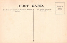 Load image into Gallery viewer, Vintage postcard with printed text and a vertical line on a beige background