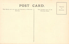 Load image into Gallery viewer, Back of a vintage postcard with printed text and a line for writing address.