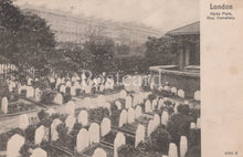 Load image into Gallery viewer, Vintage postcard of a dog cemetery in Hyde Park, London.