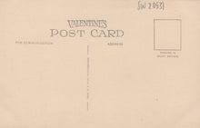 Load image into Gallery viewer, Beige Valentine's postcard with text and a rectangular area for an address.