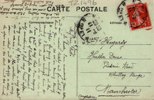 Load image into Gallery viewer, Vintage postcard with handwritten text, postage stamp, and postal markings.