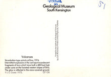 Load image into Gallery viewer, Brochure or leaflet from the Geological Museum at South Kensington with text about volcanoes.