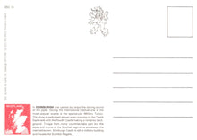 Load image into Gallery viewer, Postcard with text and a logo on a white background