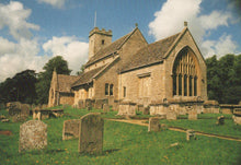 Load image into Gallery viewer, Stone church with a graveyard in a rural setting