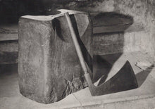 Load image into Gallery viewer, Abstract sculpture made of stone or concrete with a geometric design.