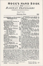 Load image into Gallery viewer, Rail Transport Postcard-Mogg's Hand Book For Railway Travellers SW17644