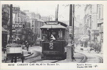Load image into Gallery viewer, Wales Postcard - Cardiff Tram Car No 45 in Queen Street SW17692