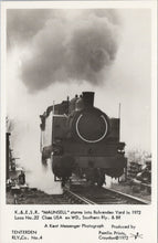 Load image into Gallery viewer, Railways Postcard - K & E.S.R. "Maunsell" Storms into Rolvenden Yard SW17696
