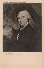 Load image into Gallery viewer, Portrait of a man in formal attire with a decorative background, labeled 'National Portrait Gallery'.