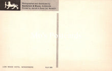 Load image into Gallery viewer, Vintage hotel promotional card with text on a beige background