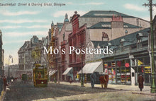 Load image into Gallery viewer, Scotland Postcard - Glasgow, Sauchiehall Street and Charing Cross SW18685