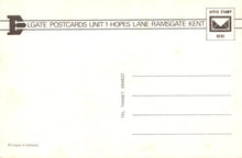 Load image into Gallery viewer, Back of a postcard with address information and branding