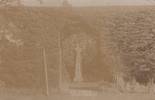Load image into Gallery viewer, Monument in a field with 'Old Cross Stonehurst' text, sepia tone