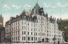 Load image into Gallery viewer, Vintage postcard of a large hotel building in Boston, Massachusetts.