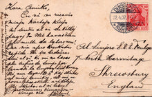 Load image into Gallery viewer, Vintage letter with postage stamp and postmark on a brown background