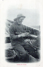 Load image into Gallery viewer, Occupations Postcard - Fisherman Baiting The Hooks SW18250
