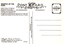 Load image into Gallery viewer, Vintage-style postcard with text and decorative elements on a white background