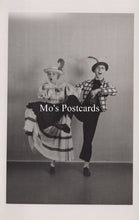 Load image into Gallery viewer, Two people in vintage costumes with 'Mo's Postcards' text overlay